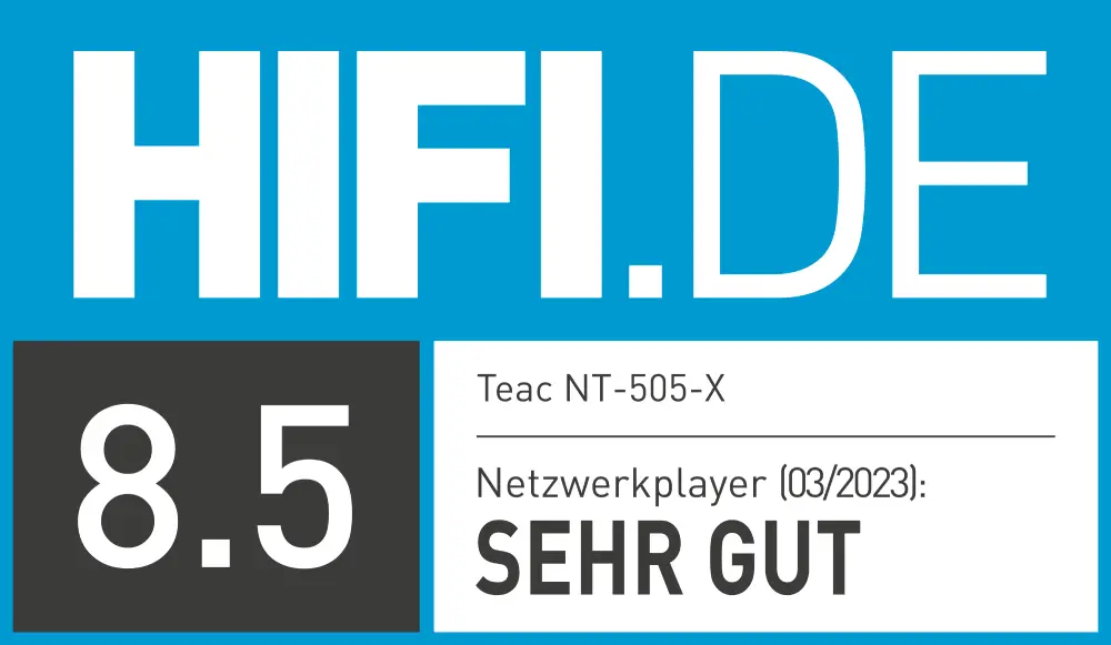 TEAC NT-505-X award logo from Hifi.de